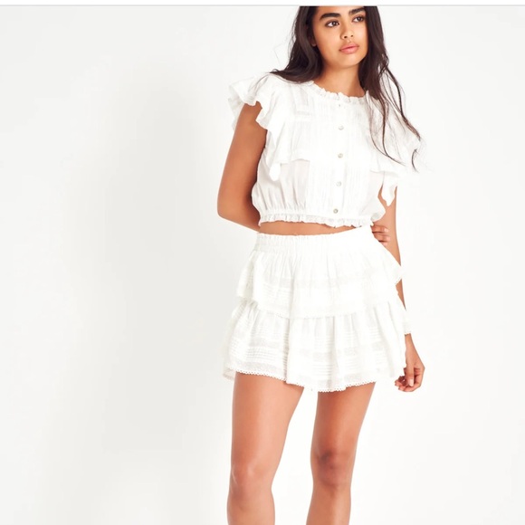 LoveShackFancy Ruffle Mini Heritage Skirt - Picture 4 of 15